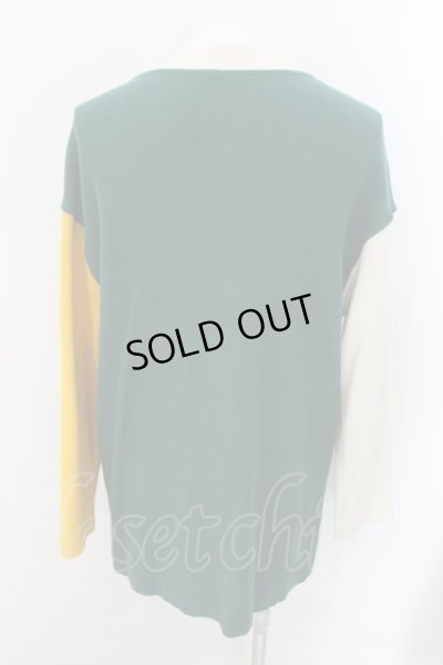 画像2: ZARA / スクールカーディガン EU L グリーンｘイエローｘアイボリー O-24-11-10-072-ZA-to-YM-ZT240