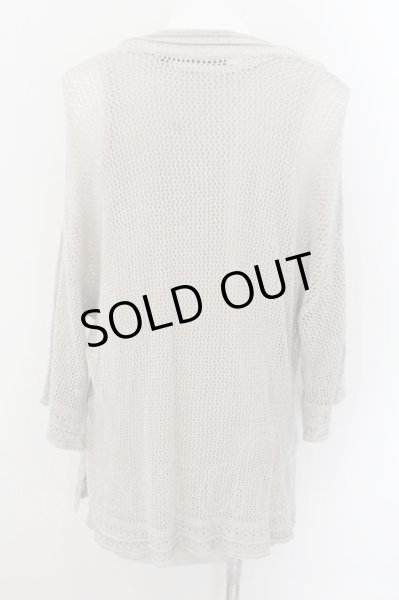 画像2: NO ID. BLACK / レイヤードシアーニットBIG Tシャツ ONE グレージュ O-24-11-10-073-NO-ts-YM-ZT275 (2)