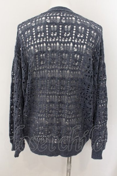 画像2: HARE / ランダムスカシアミニットカーディガン F ブルー O-24-11-10-074-HA-to-YM-ZT275 (2)