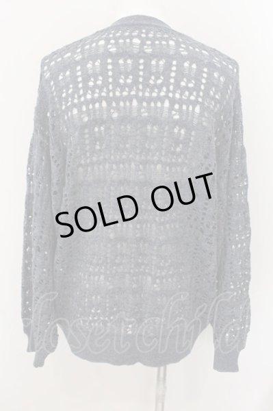 画像2: HARE / ランダムスカシアミニットカーディガン F ブルー O-24-11-10-074-HA-to-YM-ZT275 (2)