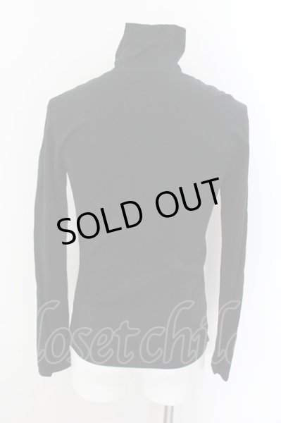 画像2: 5351pour les Hommes / STRETCH HIGH NECK COTTON 長袖カットソー 44 ブラック O-24-11-10-076-53-to-YM-ZT218 (2)