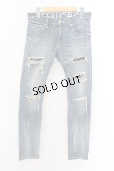 画像1: BUFFALO BOBS / HOUSTON-BURST ダメージ加工タイトストレッチデニムパンツ 1 インディゴ O-24-11-10-083-BU-pa-YM-ZT285