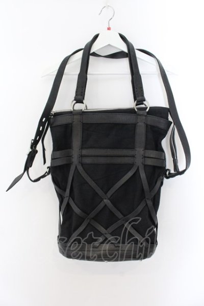 画像1: KMRii / KMRII 2WAY CANVAS MESH バッグ  ブラック O-24-11-10-090-KM-ba-YM-ZT-MK001