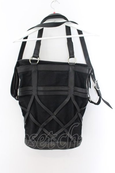 画像4: KMRii / KMRII 2WAY CANVAS MESH バッグ  ブラック O-24-11-10-090-KM-ba-YM-ZT-MK001 (4)