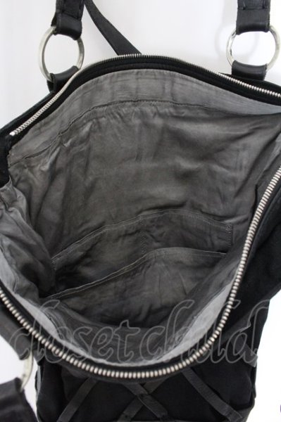 画像5: KMRii / KMRII 2WAY CANVAS MESH バッグ  ブラック O-24-11-10-090-KM-ba-YM-ZT-MK001 (5)