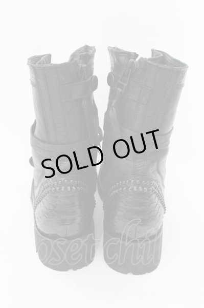 画像4: KMRii / LACE UP BOOTS ブーツ 約27cm ブラック O-24-11-10-092-KM-sho-YM-OS (4)