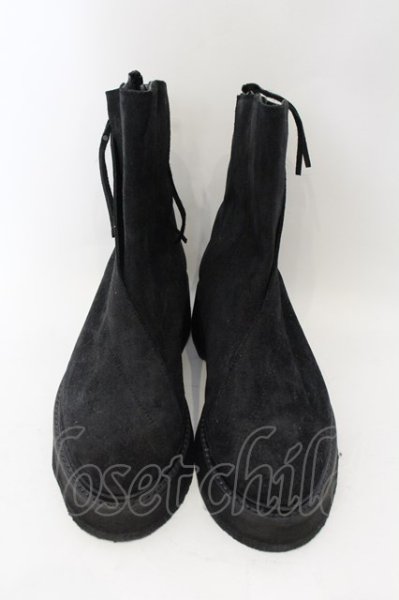 画像2: JULIUS / COW SKIN スラッシングブーツ 3（約28.5cm） ブラック O-24-11-10-093-JU-sho-YM-ZT-S007 (2)