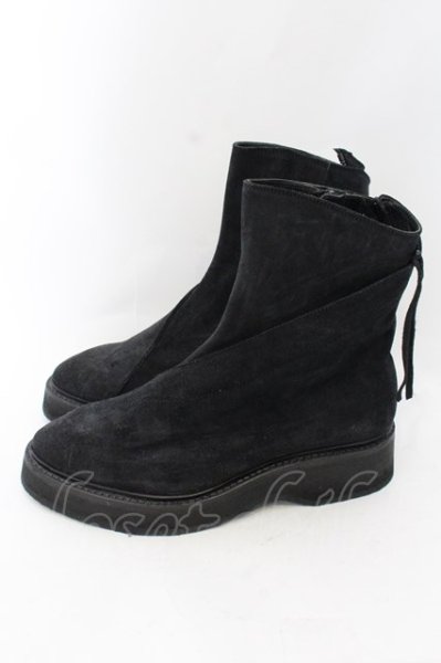 画像3: JULIUS / COW SKIN スラッシングブーツ 3（約28.5cm） ブラック O-24-11-10-093-JU-sho-YM-ZT-S007 (3)