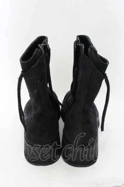 画像4: JULIUS / COW SKIN スラッシングブーツ 3（約28.5cm） ブラック O-24-11-10-093-JU-sho-YM-ZT-S007 (4)