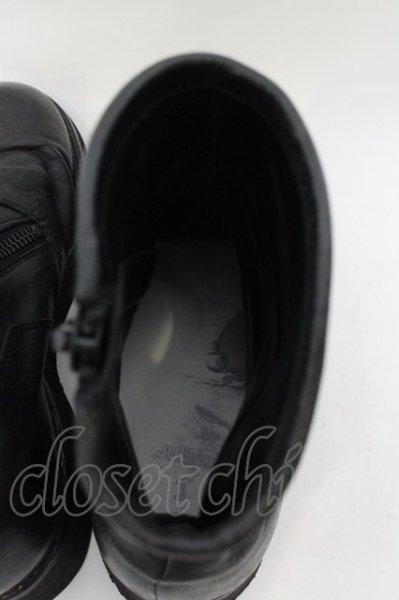 画像5: JULIUS / サイドジップエレベーターブーツ 2（約27cm） ブラック O-24-11-10-094-JU-sho-YM-ZT-S004 (5)