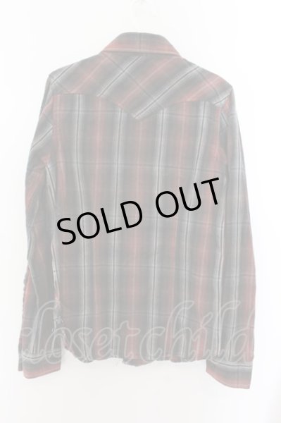 画像2: CIVARIZE / コーティングチェックウエスタンシャツ 44 レッド O-24-11-10-024-CI-sh-YM-ZT284 (2)