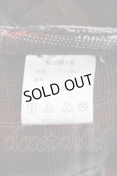 画像3: CIVARIZE / コーティングチェックウエスタンシャツ 44 レッド O-24-11-10-024-CI-sh-YM-ZT284 (3)