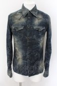画像1: CIVARIZE / Coarse ラメペンキ加工デニムシャツ 44 インディゴ O-24-11-10-025-CI-sh-YM-ZT285 (1)