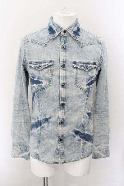 画像1: CIVARIZE / Haze ケミカルウォッシュデニムシャツ 44 ライトインディゴ O-24-11-10-026-CI-sh-YM-ZT285 (1)
