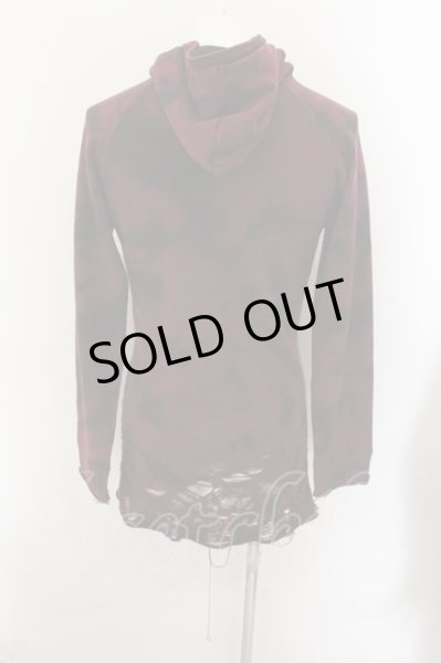 画像3: BERNINGS-SHO / オパールダメージロングZIPパーカー M ワイン O-24-11-10-028-BE-to-YM-OS (3)