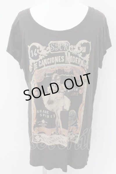 画像1: SHARE SPIRIT / バレリーナBIG Tシャツ 36 ブラック（ダークブラウン系） O-24-11-13-038-SH-ts-YM-ZT292 (1)