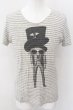 画像1: maxsix / ジェントルマンボーダーTシャツ L グレー O-24-11-13-040-ma-ts-YM-ZT292 (1)