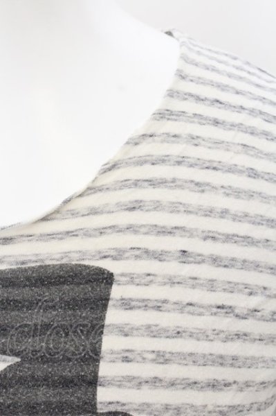 画像2: maxsix / ジェントルマンボーダーTシャツ L グレー O-24-11-13-040-ma-ts-YM-ZT292 (2)