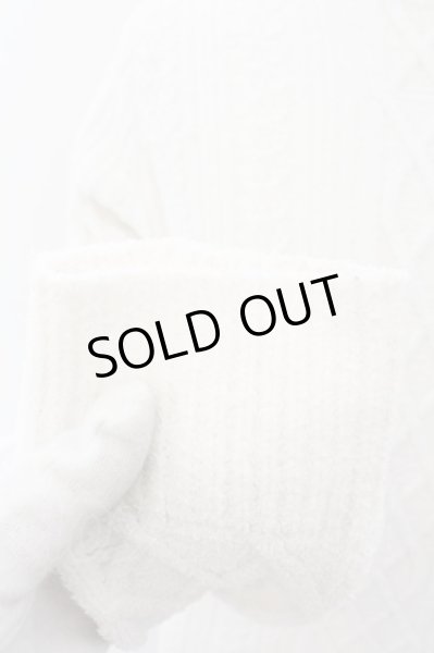 画像2: GOSTAR DE FUGA / Canal ボーダーケーブル柄プルオーバーニット 44 ホワイト O-24-11-13-050-GO-to-YM-OS (2)