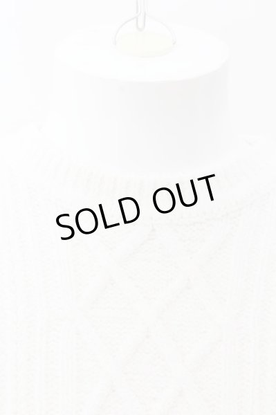 画像3: GOSTAR DE FUGA / Canal ボーダーケーブル柄プルオーバーニット 44 ホワイト O-24-11-13-050-GO-to-YM-OS (3)