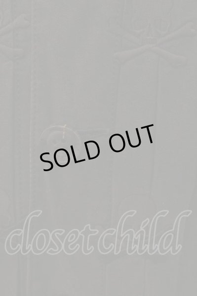 画像3: Roen / スタッズ襟スカル刺繍タックロングシャツ  ブラック O-24-11-13-054-Ro-sh-YM-ZT287 (3)