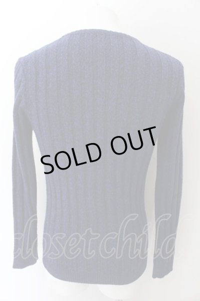 画像2: MIDAS / Vネックリブニットソー L ブルー O-24-11-13-059-MI-to-YM-ZT292 (2)