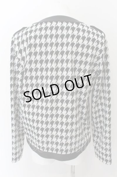 画像3: CavariA / ハウンズトゥースノーカラージャケット 44 ホワイトｘブラック O-24-11-13-061-Ca-ja-YM-ZT288 (3)