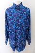画像1: CavariA / ローズ総柄BIGシャツ 44 ブルー O-24-11-13-062-Ca-sh-YM-ZT292 (1)