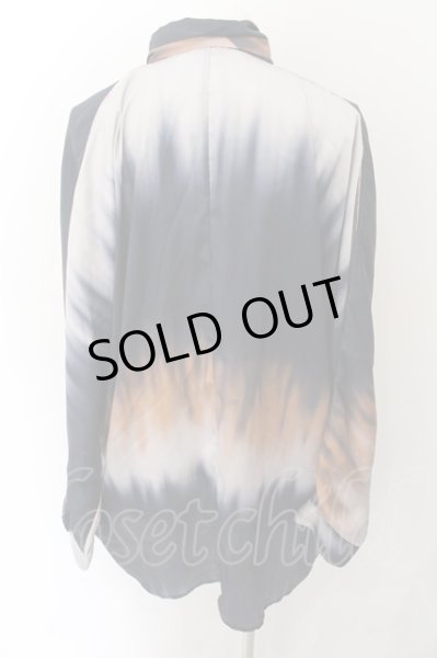 画像4: NO ID. BLACK / ネクタイ付ネックギャザーBIGシャツ ONE グラデーション O-24-11-13-067-NO-sh-YM-ZT292 (4)