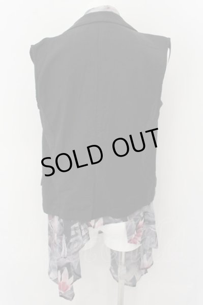 画像2: CIVARIZE / ナポレオン変形ベスト+ノースリーブシフォンロングガウン 46 ブラックｘグレー O-24-11-13-071-CI-to-YM-OS (2)