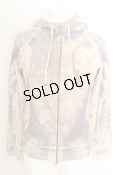 画像1: maxsix / シュルレアリスム総柄パーカー M アイボリー O-24-11-13-007-ma-to-YM-ZT287 (1)