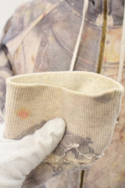 画像2: maxsix / シュルレアリスム総柄パーカー M アイボリー O-24-11-13-007-ma-to-YM-ZT287 (2)