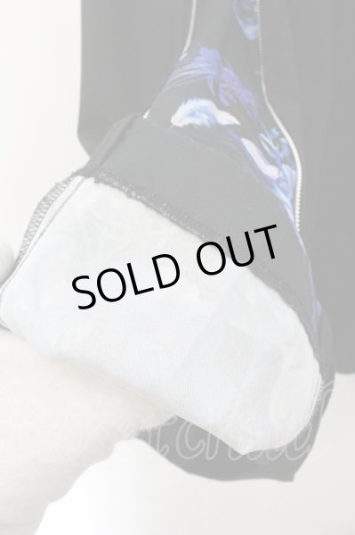 画像2: CIVARIZE / Detectフラワー柄マチ付ジップワイドパンツ 44 ブラックｘブルー O-24-11-13-079-CI-pa-YM-ZT205 (2)