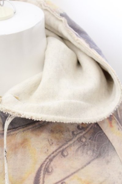 画像3: maxsix / シュルレアリスム総柄パーカー M アイボリー O-24-11-13-007-ma-to-YM-ZT287 (3)