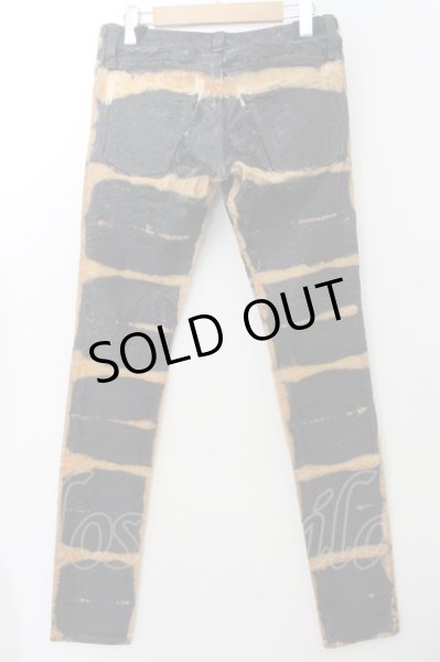 画像2: IFSIXWASNINE / ANACONDA/SFL　コーティングデニムパンツ 25（レディース） ブラックｘイエロー系 O-24-11-13-088-IF-pa-YM-OS (2)