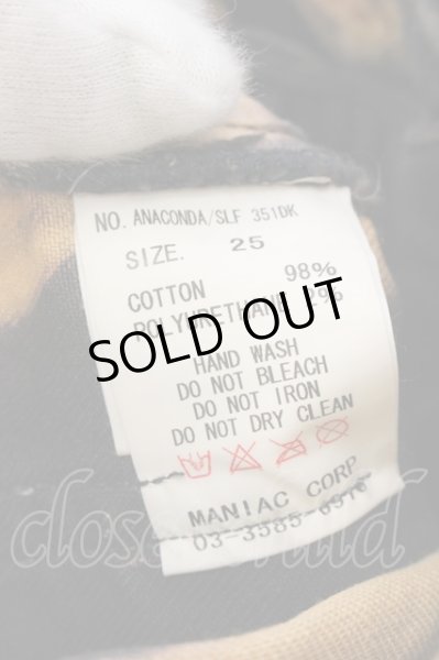 画像3: IFSIXWASNINE / ANACONDA/SFL　コーティングデニムパンツ 25（レディース） ブラックｘイエロー系 O-24-11-13-088-IF-pa-YM-OS (3)