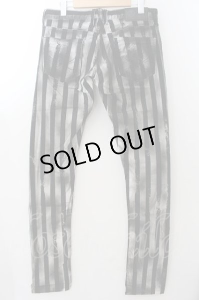 画像2: Roen / シャドウストライプストレッチスキニーパンツ 30 ブラック O-24-11-13-089-Ro-pa-YM-OS (2)