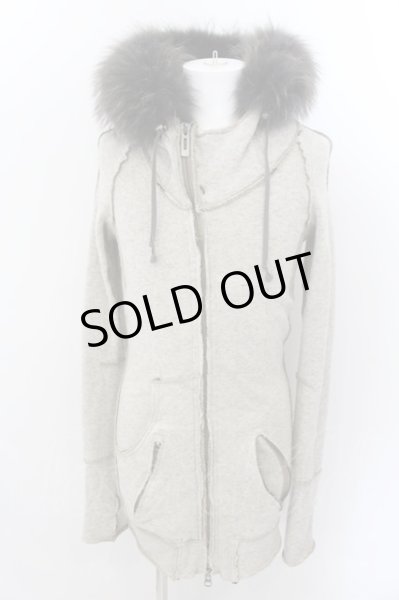 画像1: LGB / PARKA/MID/FNR ラクーンファーパーカー 0（レディース） グレー O-24-11-13-002-LG-ou-YM-OS (1)