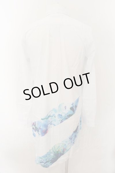 画像2: CIVARIZE / ストライプフラワープリントロング 46 ホワイトｘブルー O-24-11-17-034-CI-sh-YM-OS (2)