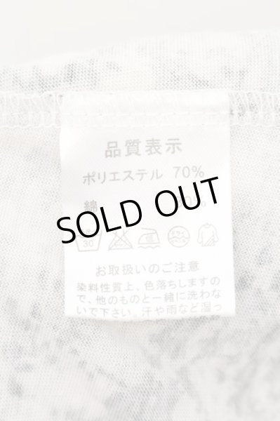 画像3: Aegnoir / ドレープネック総柄カットソー XL ブラックｘホワイト O-24-11-17-036-AE-to-YM-ZT270 (3)