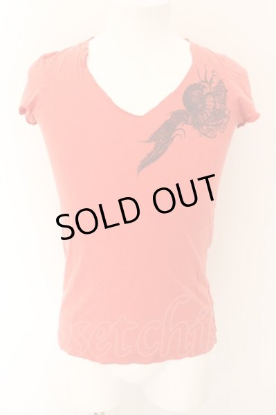 画像2: LGB / BEDROCK GHOST INDIAN/HSC Tシャツ 1（レディース） オレンジ O-24-11-17-056-LG-ts-YM-ZT270 (2)