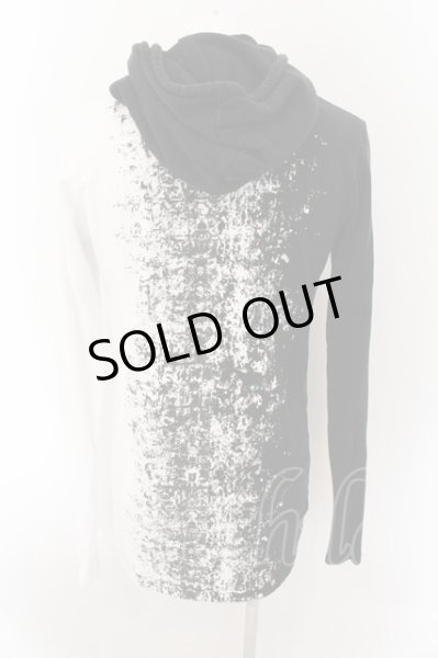 画像2: CIVARIZE / Foray総柄デザインパーカー 44 ブラックｘホワイト O-24-11-17-059-CI-to-YM-OS (2)