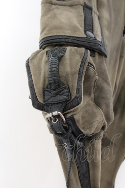 画像2: KMRii / BLACK RAVEN CROPPED　パンツ 0 カーキ O-24-11-17-069-KM-pa-YM-ZT-ML019 (2)