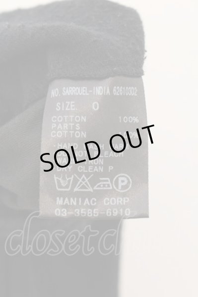 画像3: IFSIXWASNINE / SARROUEL-INDIA ラップパンツ 0（レディース） ブラック O-24-11-17-072-IF-pa-YM-ZT239 (3)