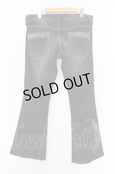 画像2: TORNADO MART / ストレッチ刺繍顔料染めベルボトム L インディゴ O-24-11-17-079-TO-pa-YM-ZT240 (2)