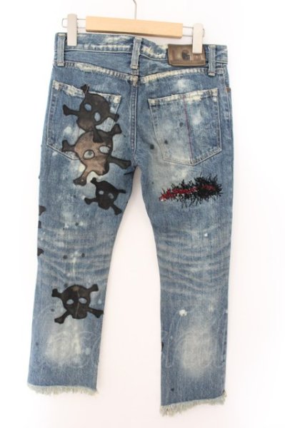 画像3: LGB / ST101/SHT(2)　スカルパッチショートデニムパンツ 25（レディース） インディゴ O-24-11-17-083-LG-pa-YM-ZT240 (3)