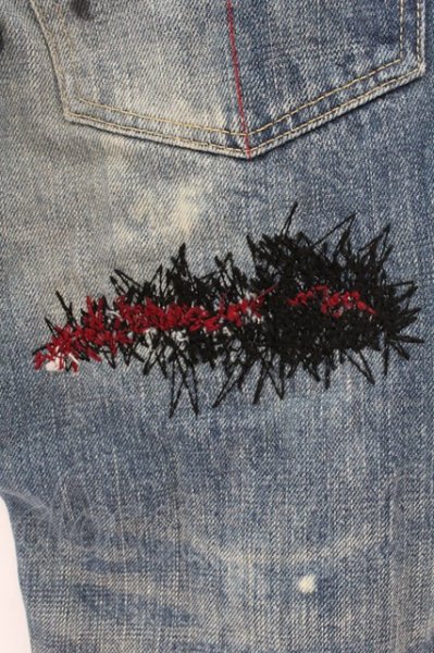 画像4: LGB / ST101/SHT(2)　スカルパッチショートデニムパンツ 25（レディース） インディゴ O-24-11-17-083-LG-pa-YM-ZT240 (4)