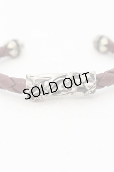 画像2: DEAL DESIGN / スネイクトライブレザーバングル  ブラウン O-24-11-17-091-DE-ac-YM-ZT-MK001 (2)