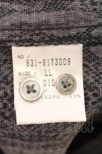 画像4: TORNADO MART / クロコプリントサッカーシャツ LL ブラック O-24-11-17-013-TO-sh-YM-ZT268 (4)