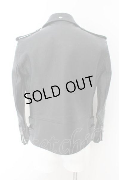 画像3: Moonage Devilment / カウレザーダブルライダースジャケット 46 ブラック O-24-11-17-002-Mo-ou-YM-OS (3)